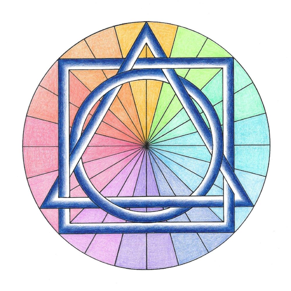 Mandala — vybarvená