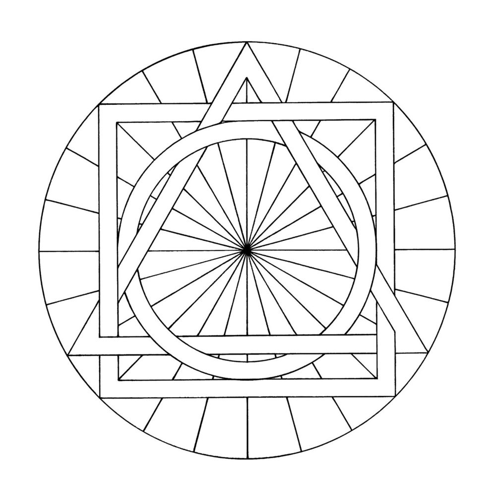 Mandala — k vybarvení